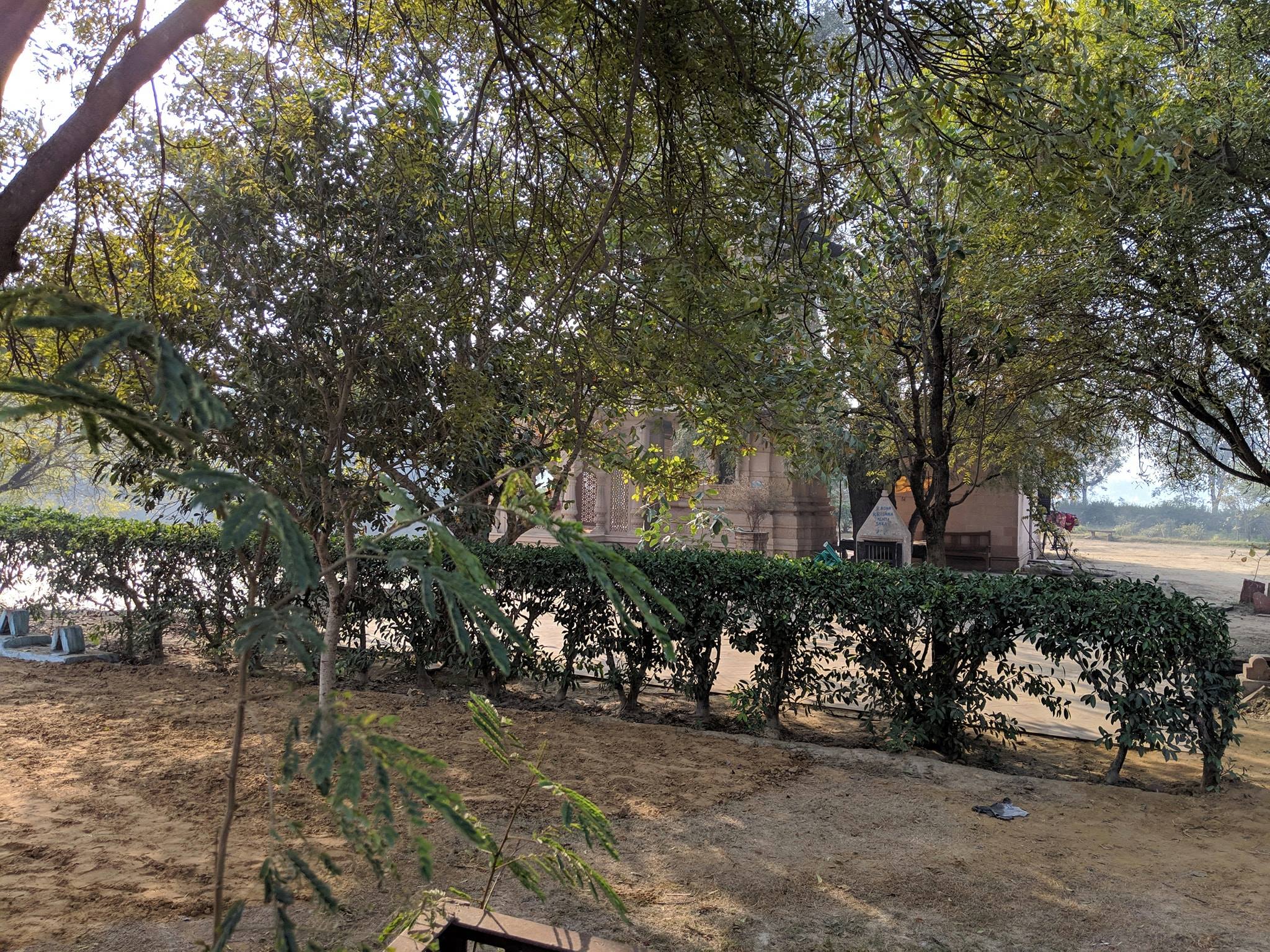 View of Garden outside Vrinda Devi Temple.