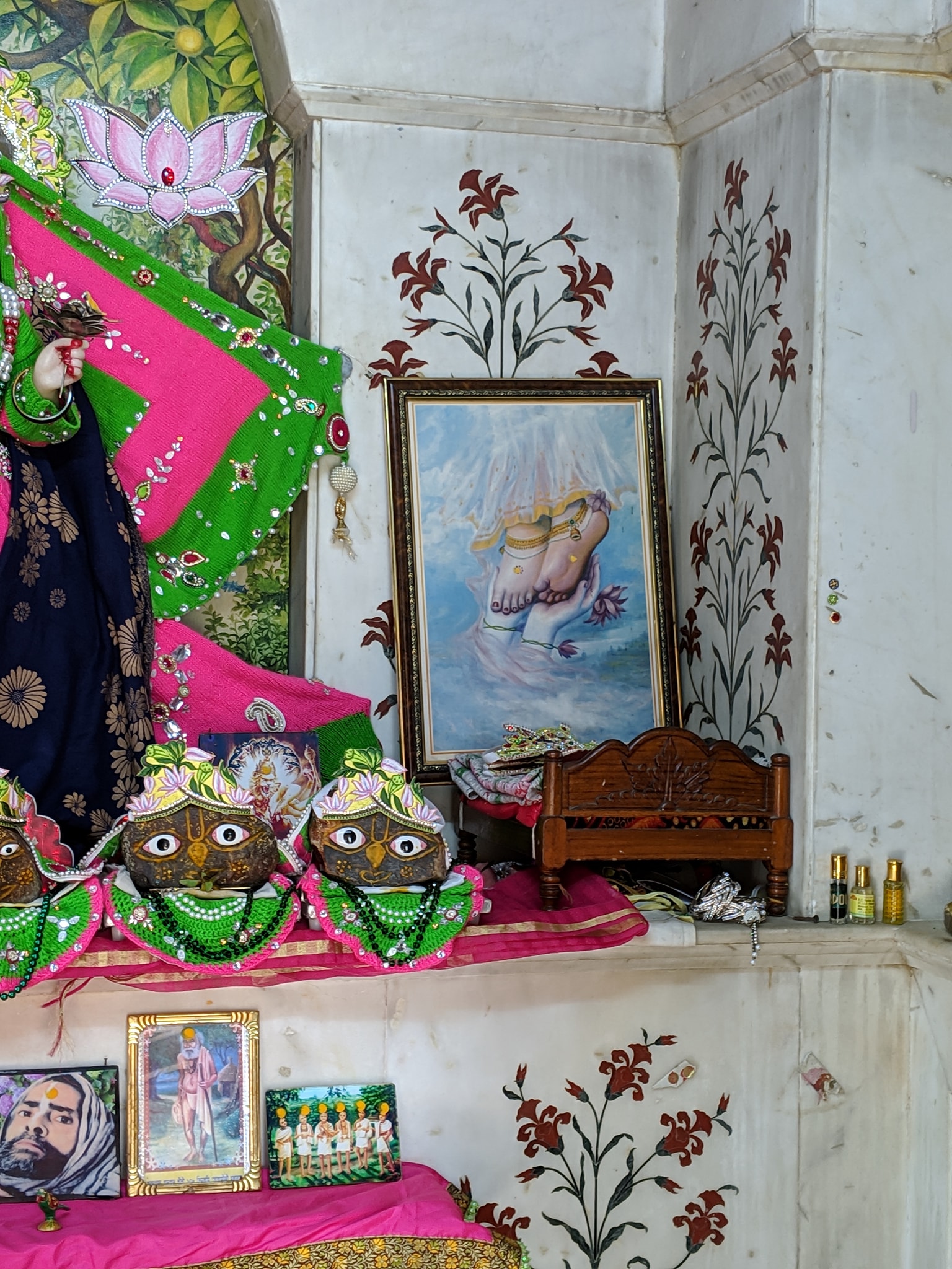 Thakur Ji beside Deity of Vrinda Devi.