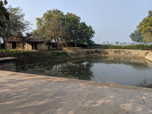 Vrinda Kund in front of Vrinda Devi Temple.