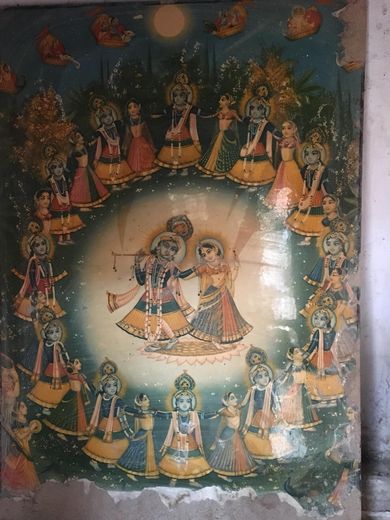 श्रृंगार वट में महारास का चित्र।