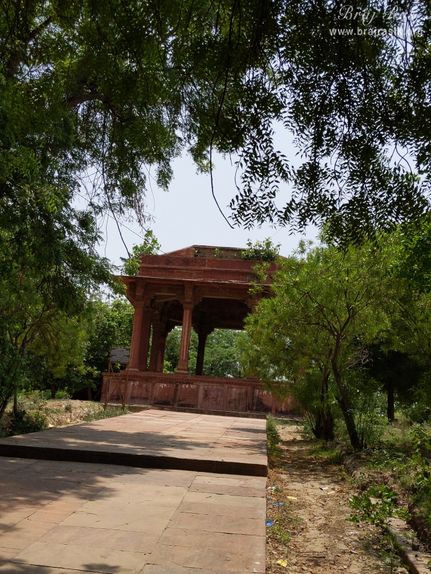 View of Raskhan Samadhi Place from a distance.
