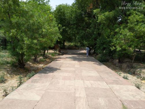 Beautiful path to Raskhan Samadhi.