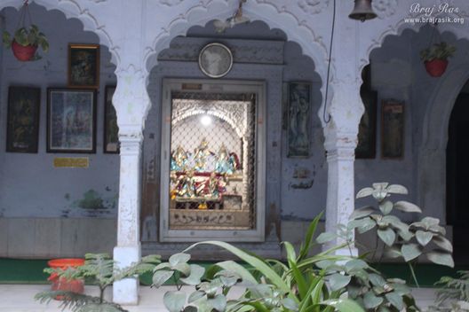 A distant view of Deities of Mirabai Temple.