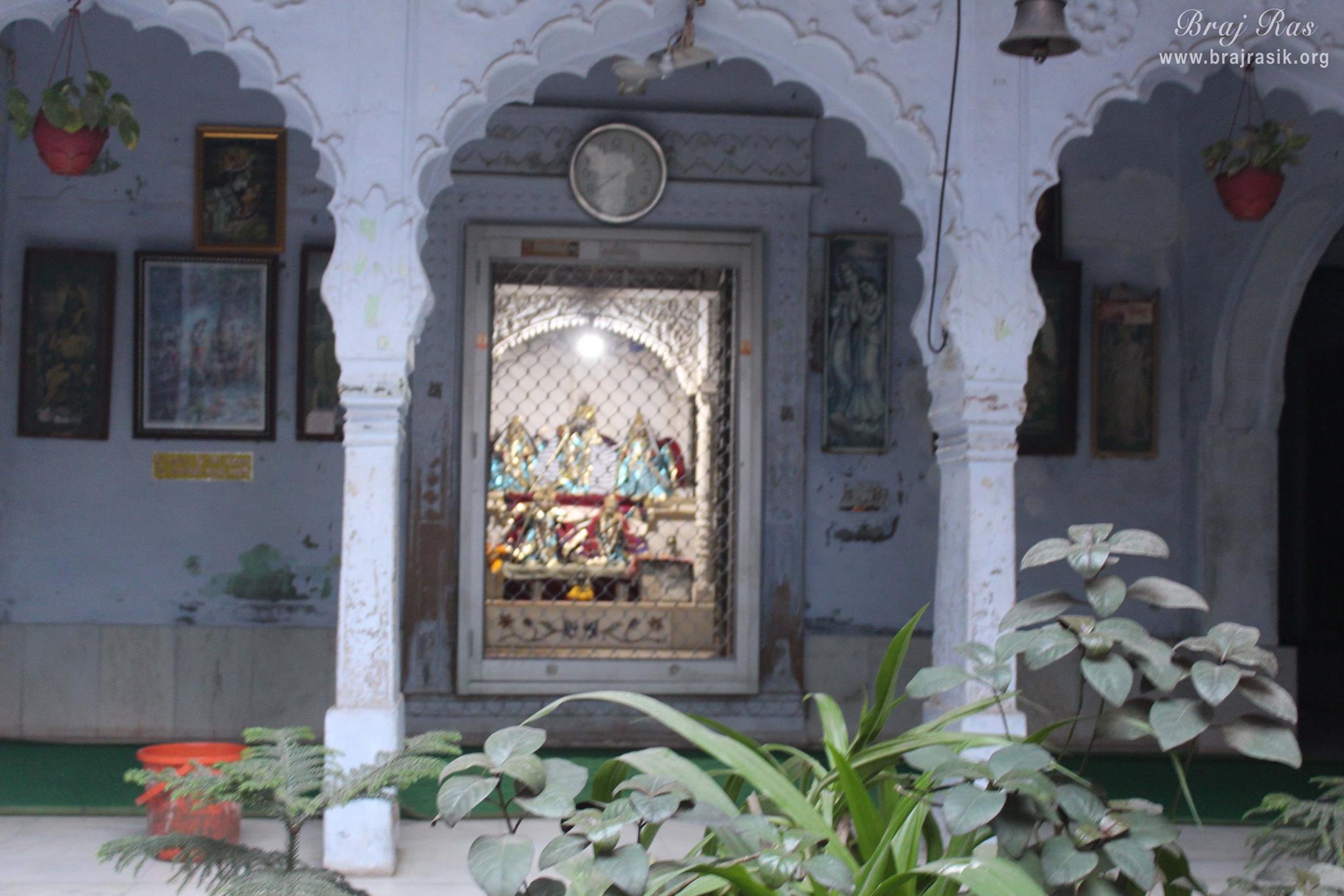 A distant view of Deities of Mirabai Temple.