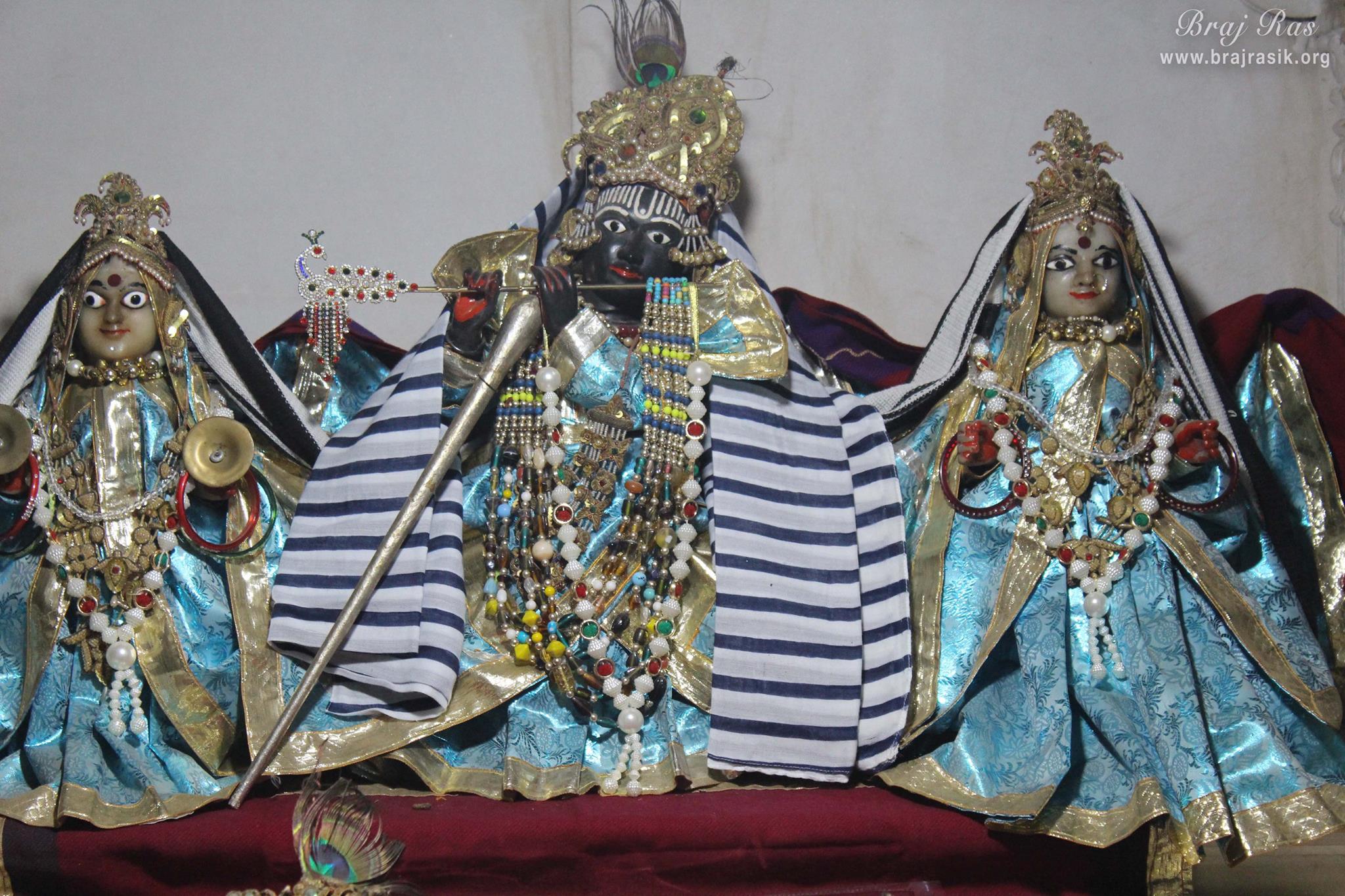 Close darshan of Shri Radha Manohar Ji and Mirabai Ji at Mirabai Temple.