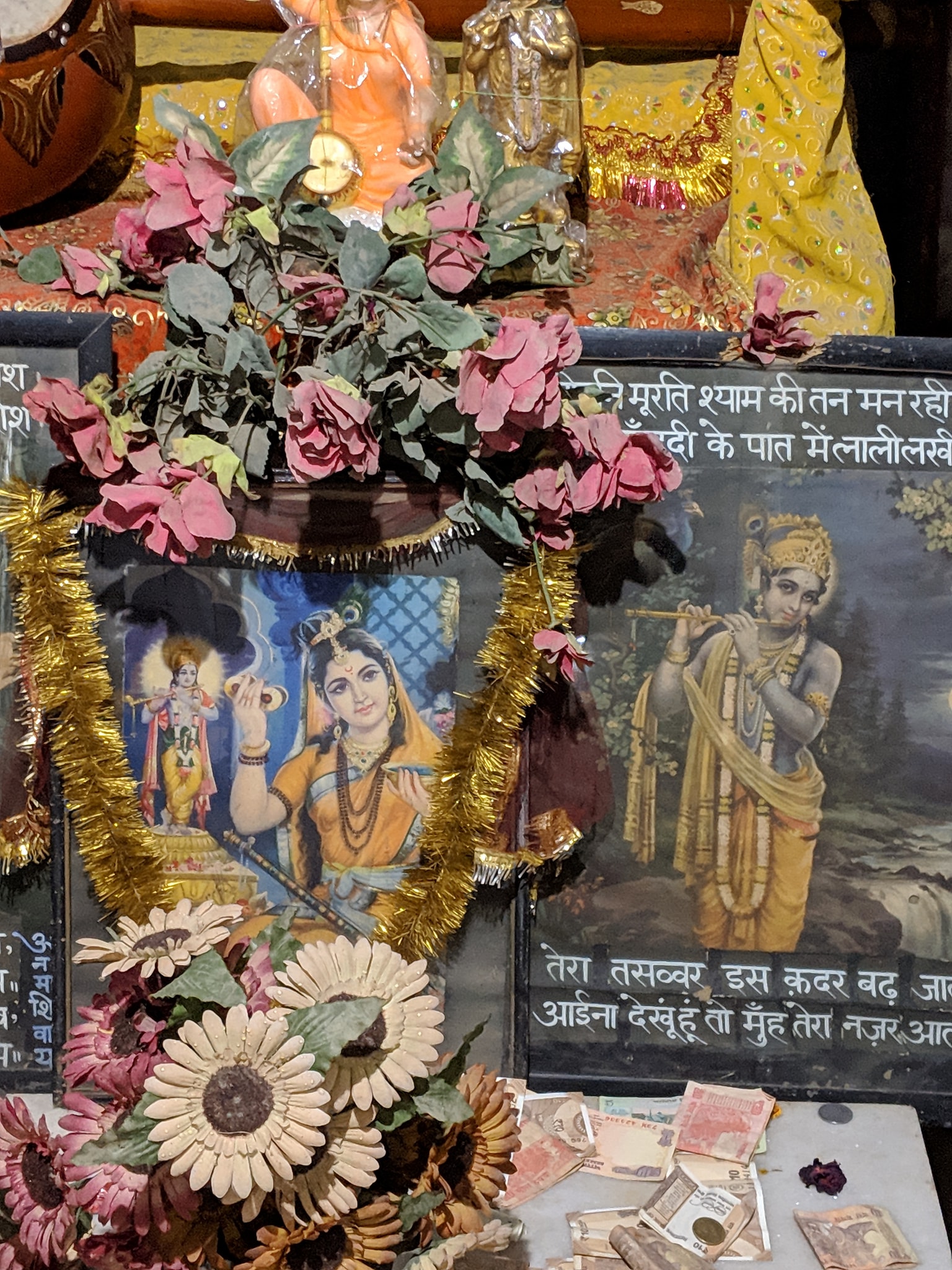 Portrait of Mirabai and Lord Krishna at Mirabai Temple.