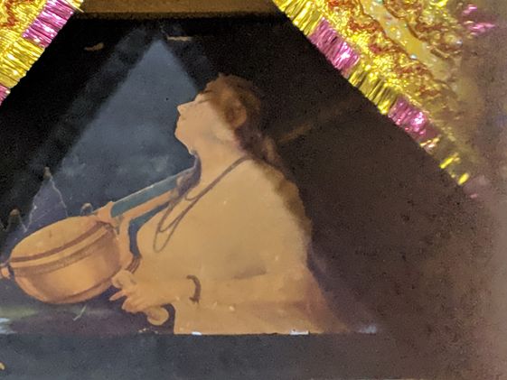 A very close darshan of portrait of Mirabai at Mirabai Temple.