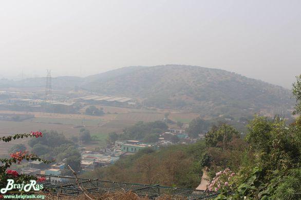 View of parikrama marg from top of Barsana.