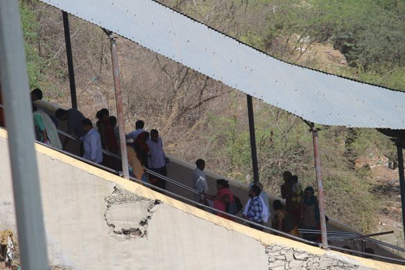 Stairs of Shri Radharani Mandir in Barsana.