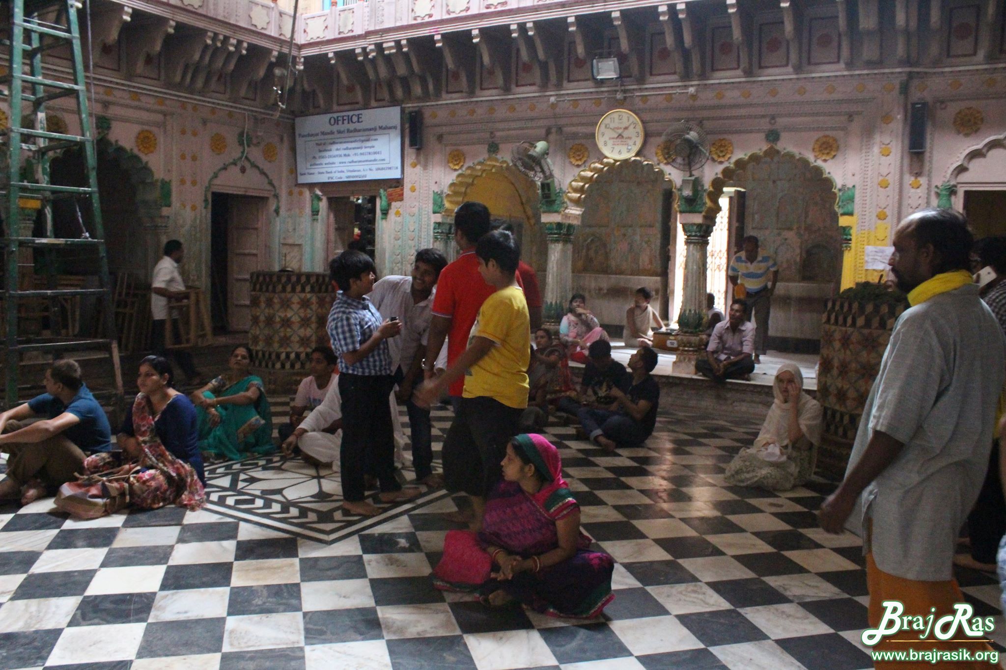 Courtyard of Shri Radharaman Temple.