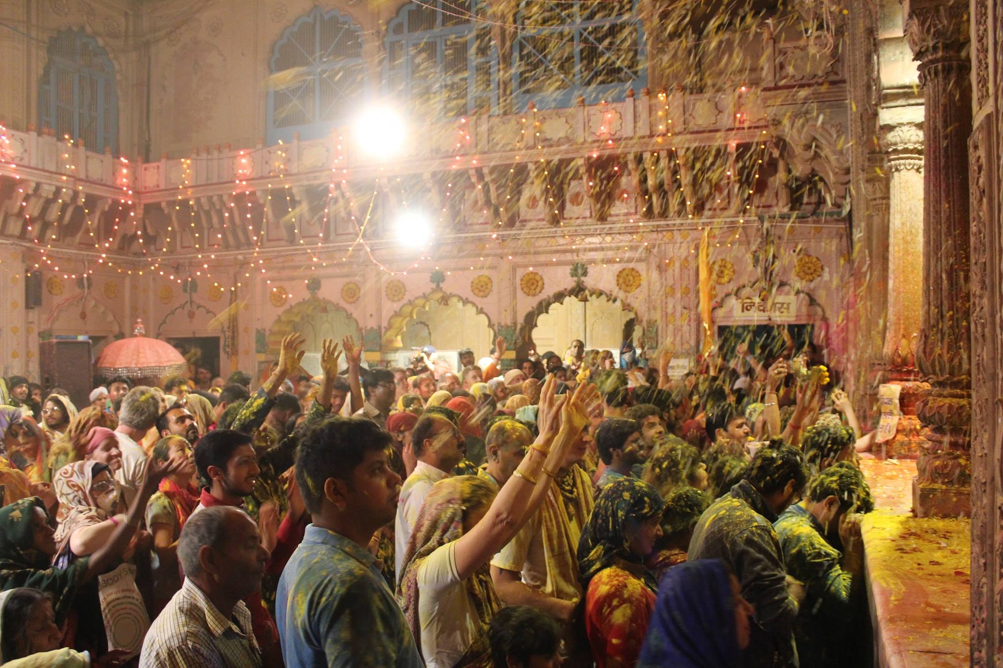 Holi Festival at Shri Radharaman Temple.
