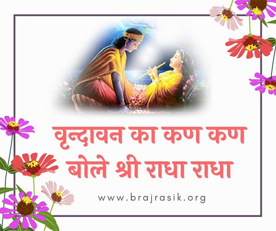 वृंदावन का कण कण बोले श्री राधा राधा