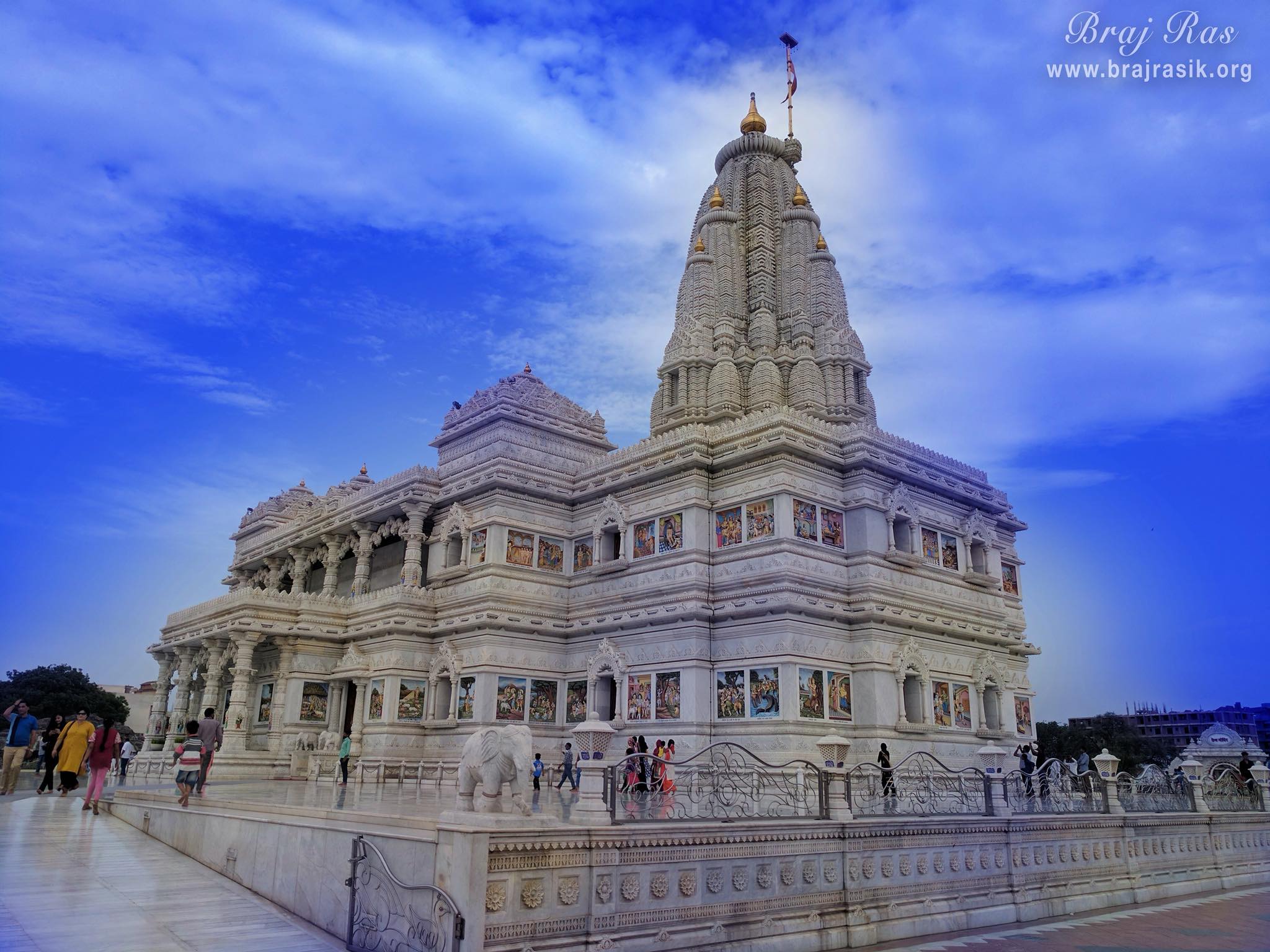 Corner view of Prem Mandir in day light