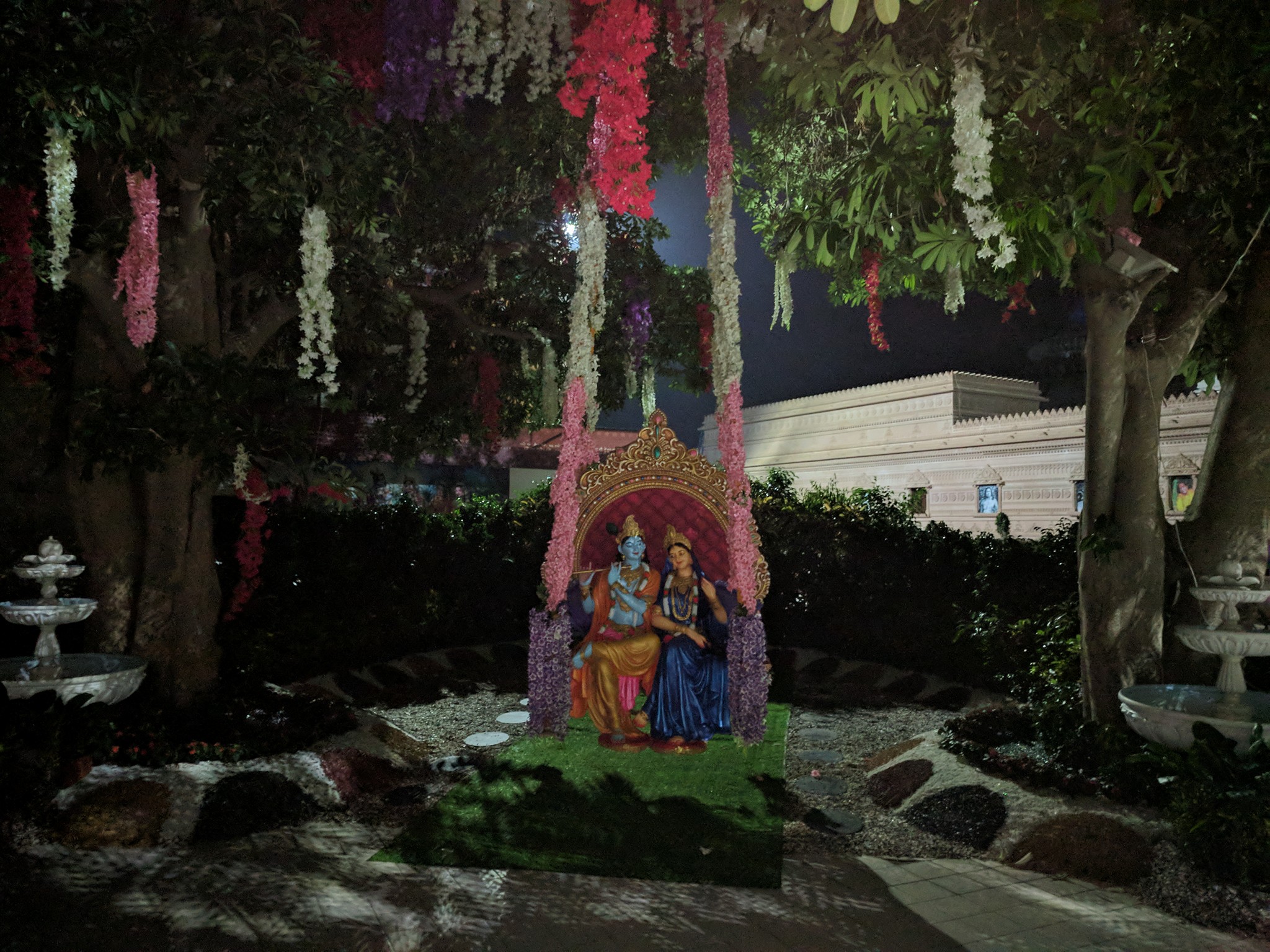 Darshan of Radha Krishna Jhulan Leela in evening in Prem Mandir
