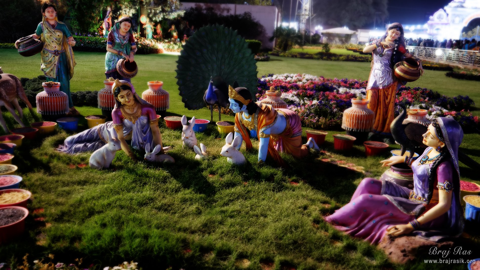 Darshan of Van Vihar Leela in evening in Prem Mandir