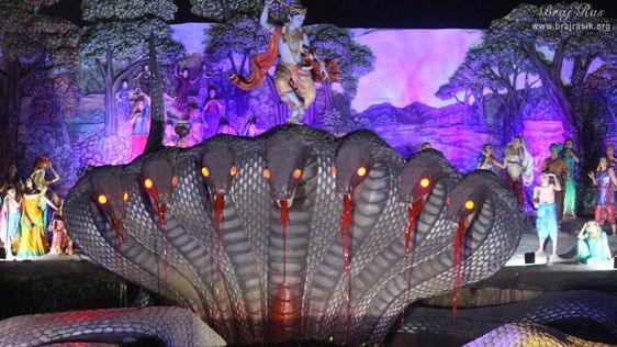 Darshan of Kaliya Daman Leela  in evening in Prem Mandir