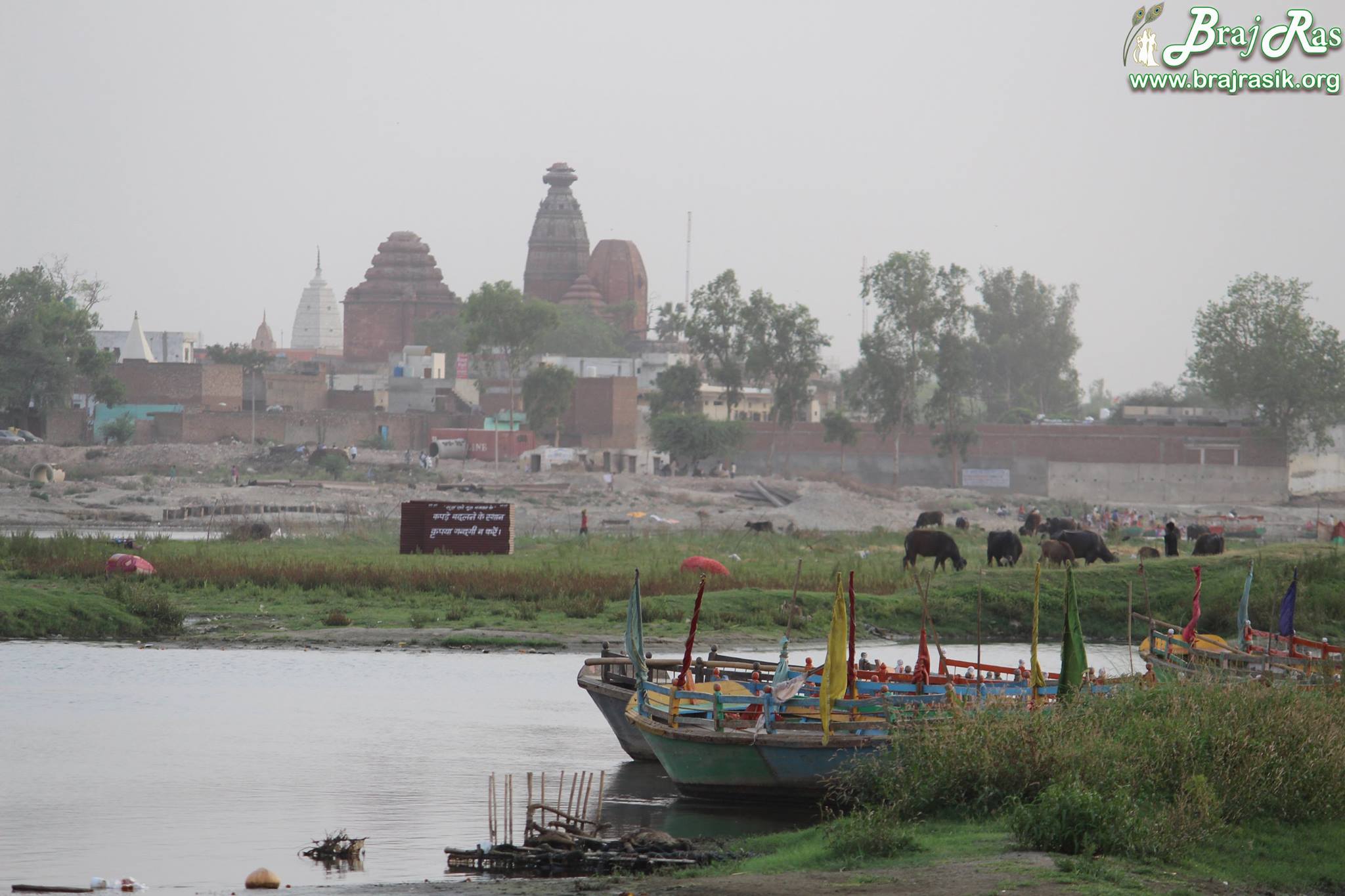 Distant view of Shri Yamuna Ji at Kesi Ghat