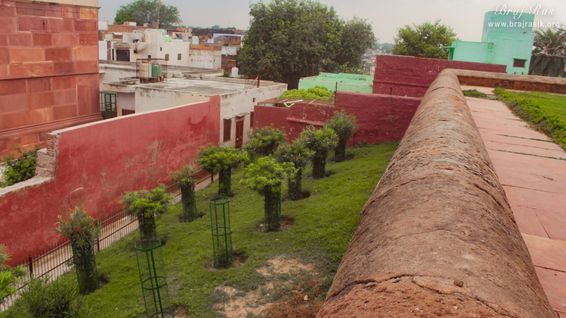 Close look of the temple walls of Shri Radha Madan Mohan Temple, Vrindavan