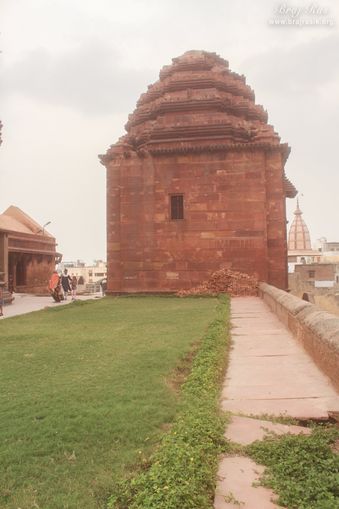 View of the ancient temple area of Shri Radha Madan Mohan Temple, Vrindavan