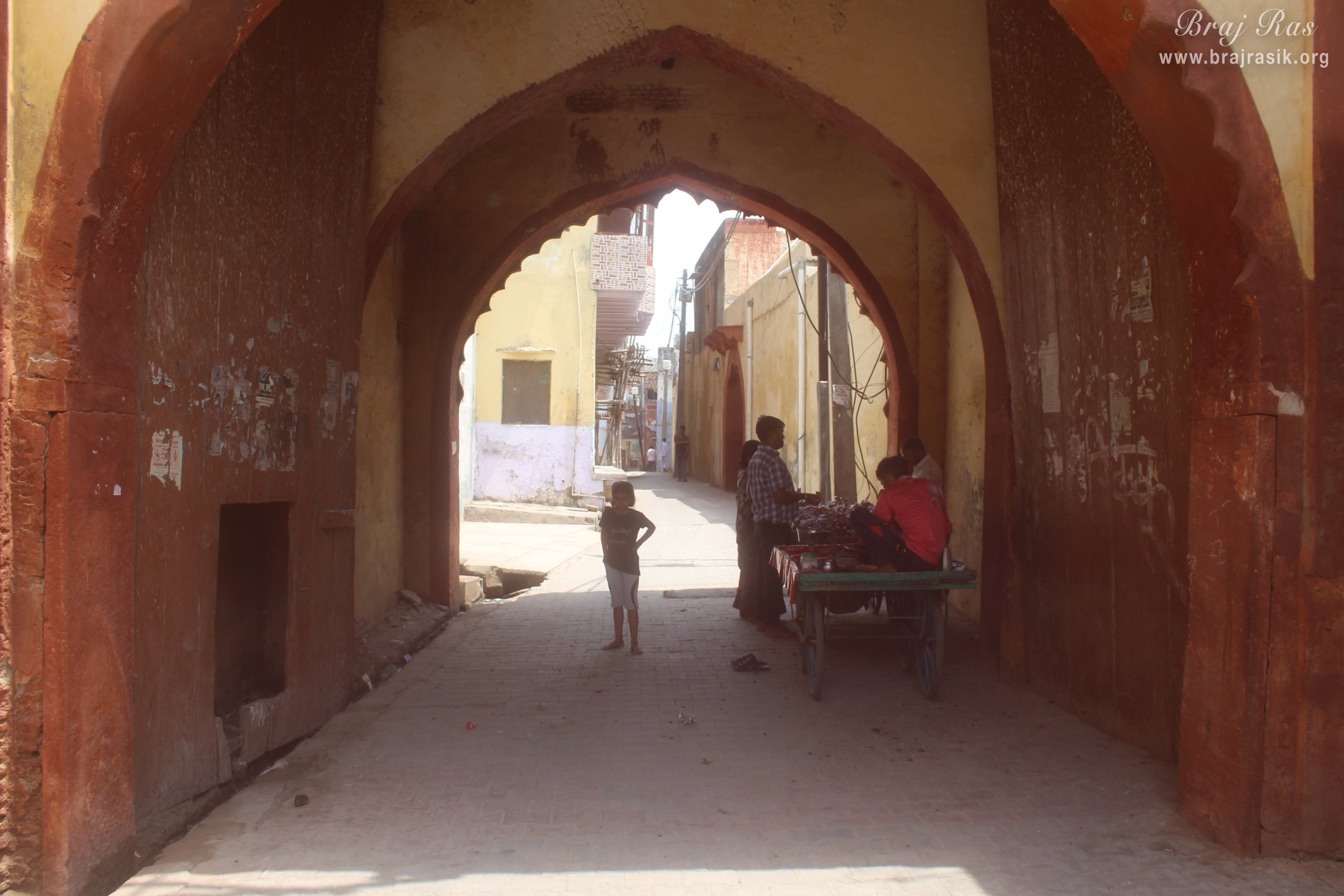 Gate from which Vasudev came with Krishna at midnight in Gokul Mahavan