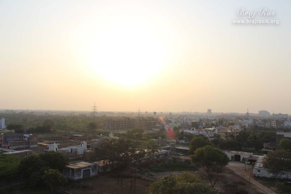 Sky view of nearby village of Pagal Baba Ashram