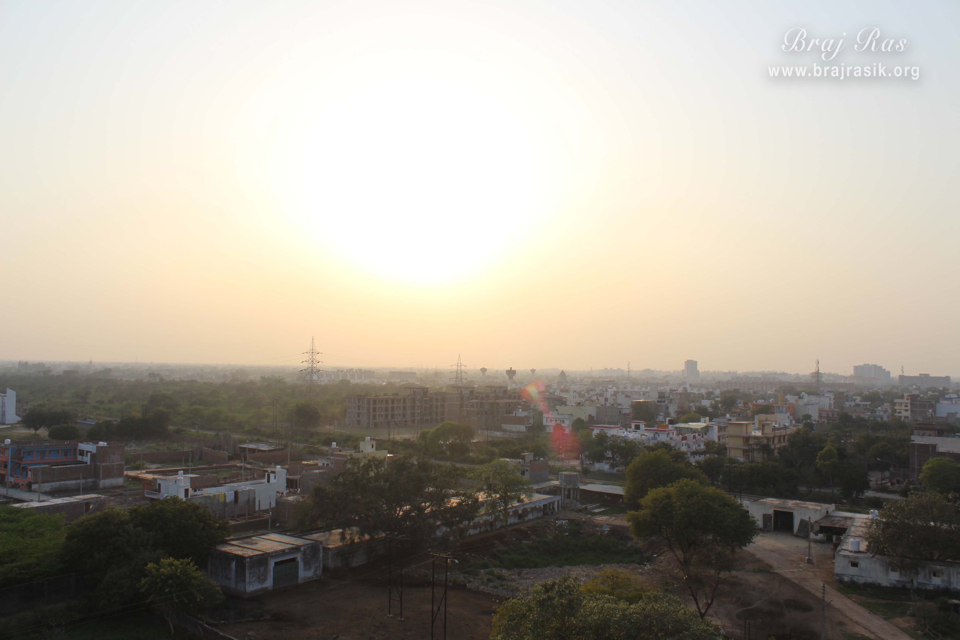 Sky view of nearby village of Pagal Baba Ashram