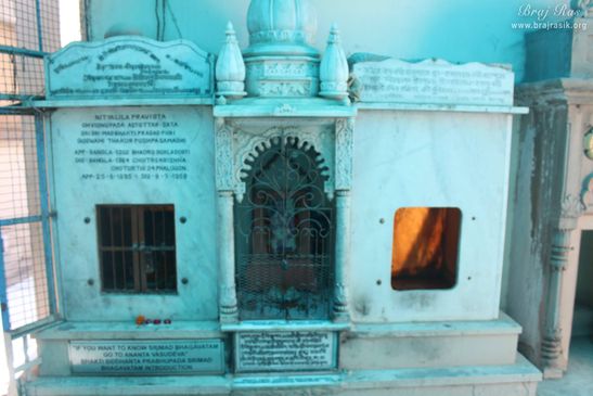 Samadhi of Shri Bhakti Prasad Puri Goswami at Shri Radha Damodar Temple, Vrindavan