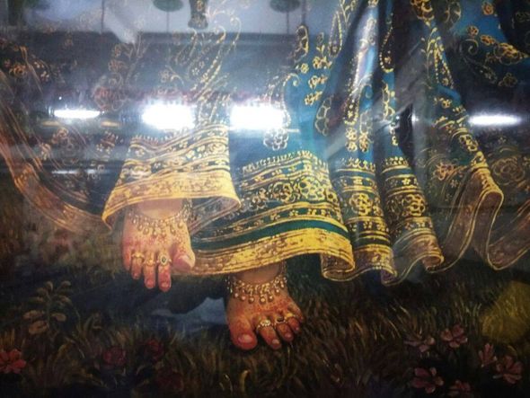 Portrait of Charan of Shri Radharani at Teira/Tera Kadamb or Ter Kadam - Nandgaun