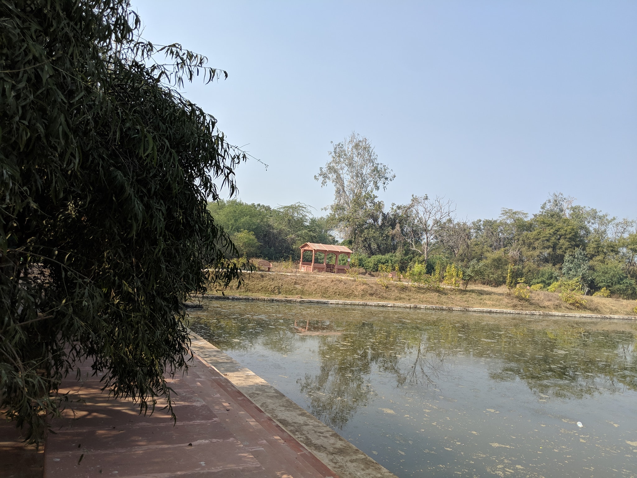 Nice look of water pond at Teira/Tera Kadamb or Ter Kadam - Nandgaun