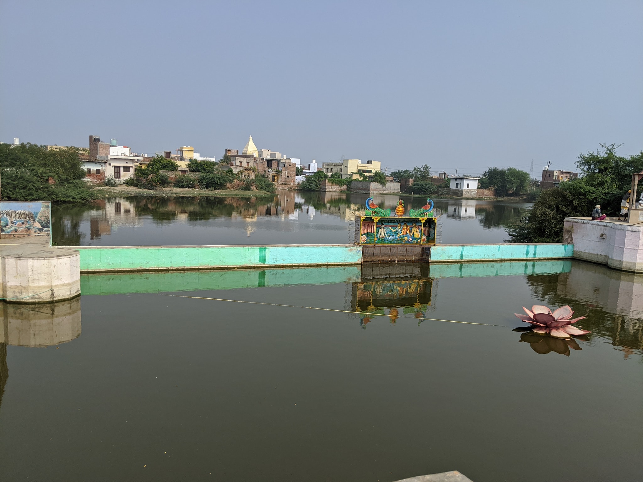 Beautiful view of Lalita Kund along with Shri Radha Kund, Govardhan