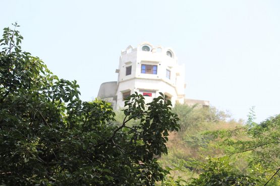 Close look of Morkuti from Radha Sarovar at Morkuti, Barsana