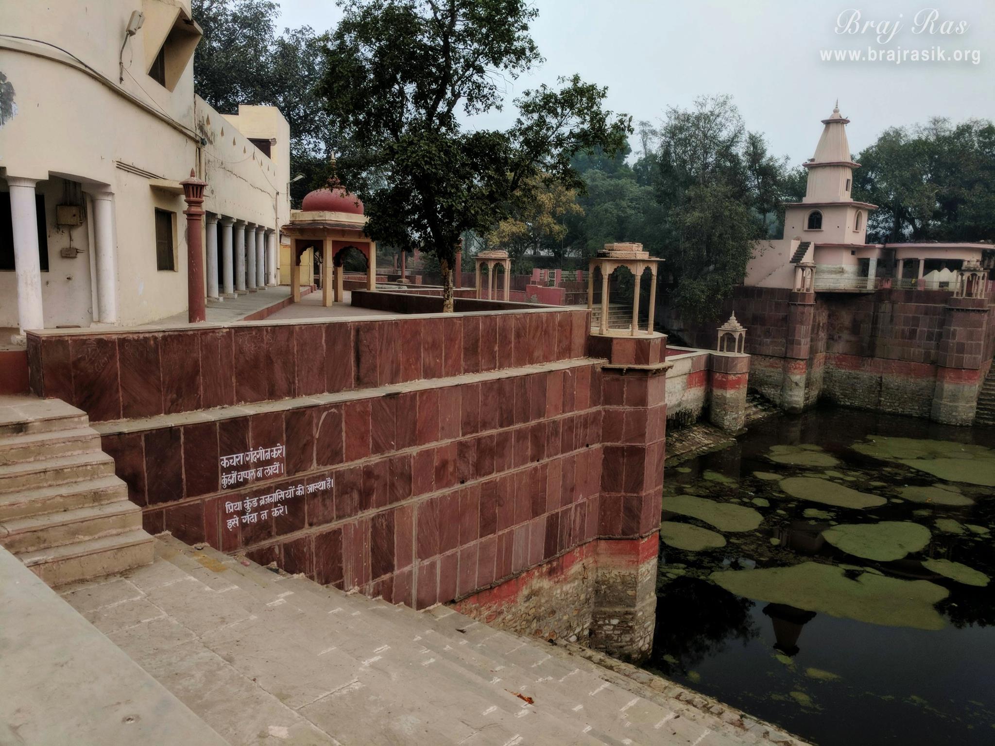 Cross view of Peeli Pokhar or Priya Kund, Barsana