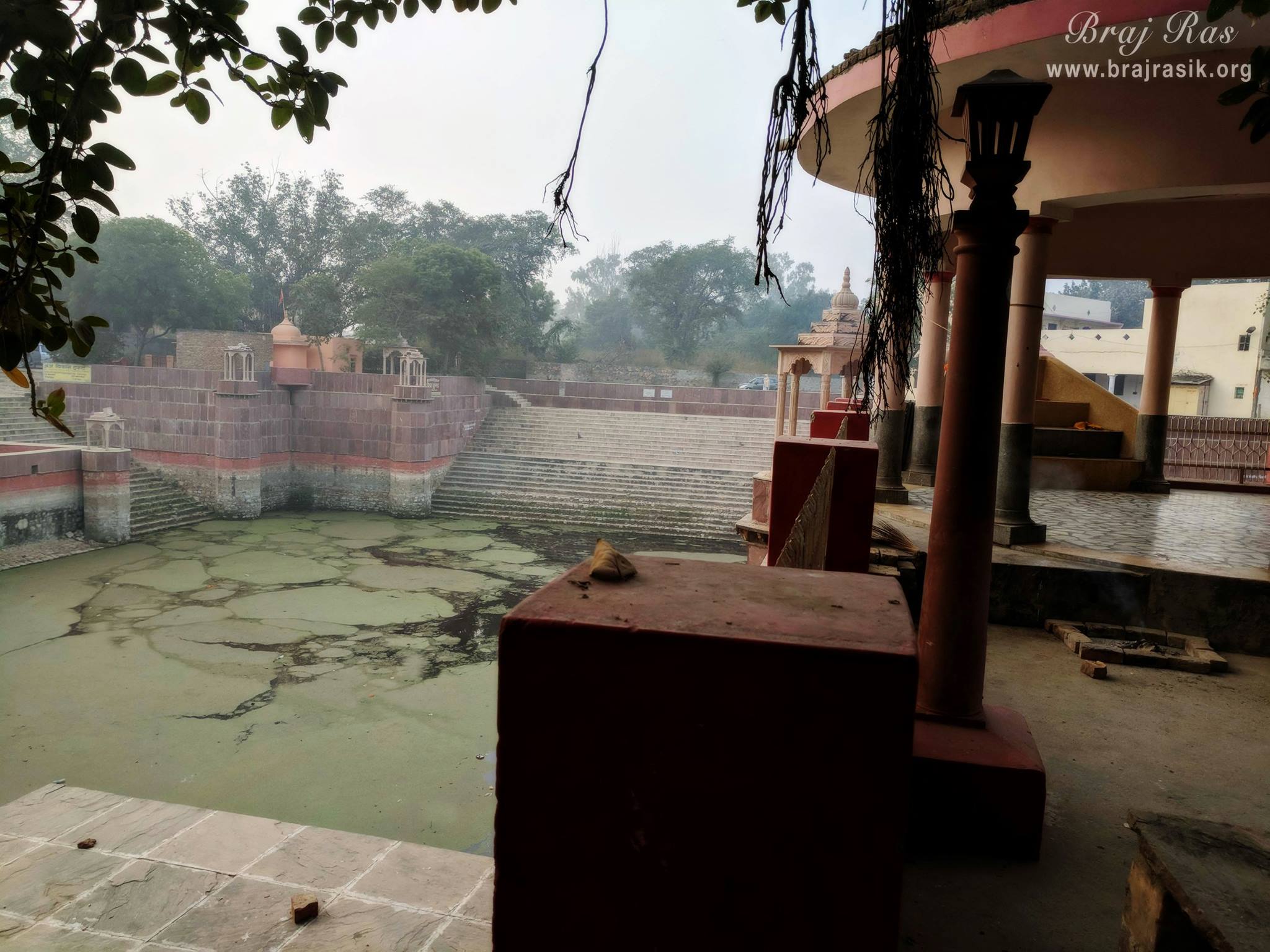 Top view of Peeli Pokhar or Priya Kund, Barsana