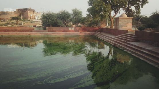 View of Naval Kund at Giriraj Govardhan, Braj