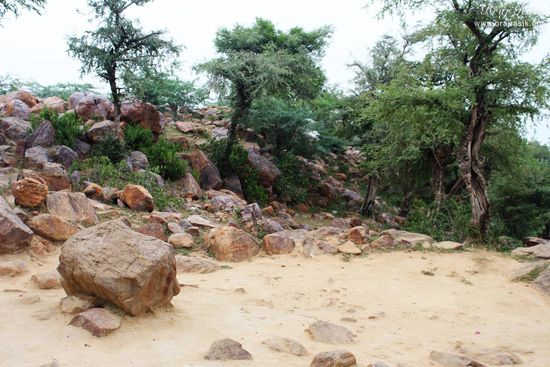 Shri Giriraj Ji's view at Giriraj Govardhan, Braj
