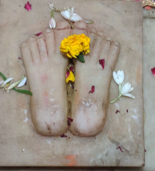 Charan darshan at Bankhandi Mahadev, Vrindavan
