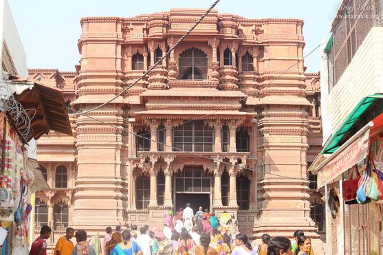 View of temple from outside of Shri Govind Dev or Govinddev, Vrindavan