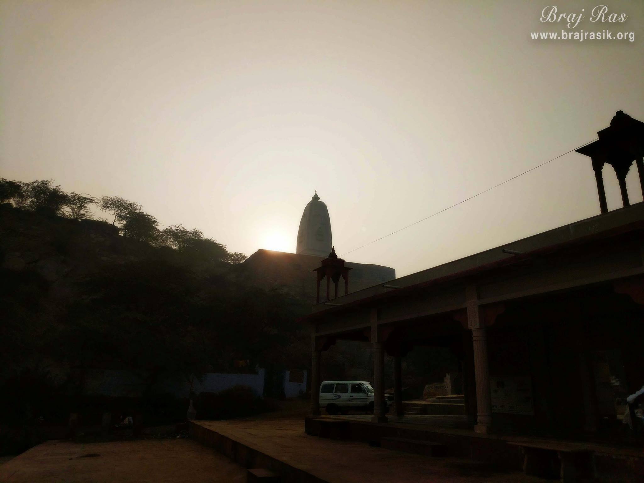 View of Lalita Sakhi Temple from Deha Kund, Braj