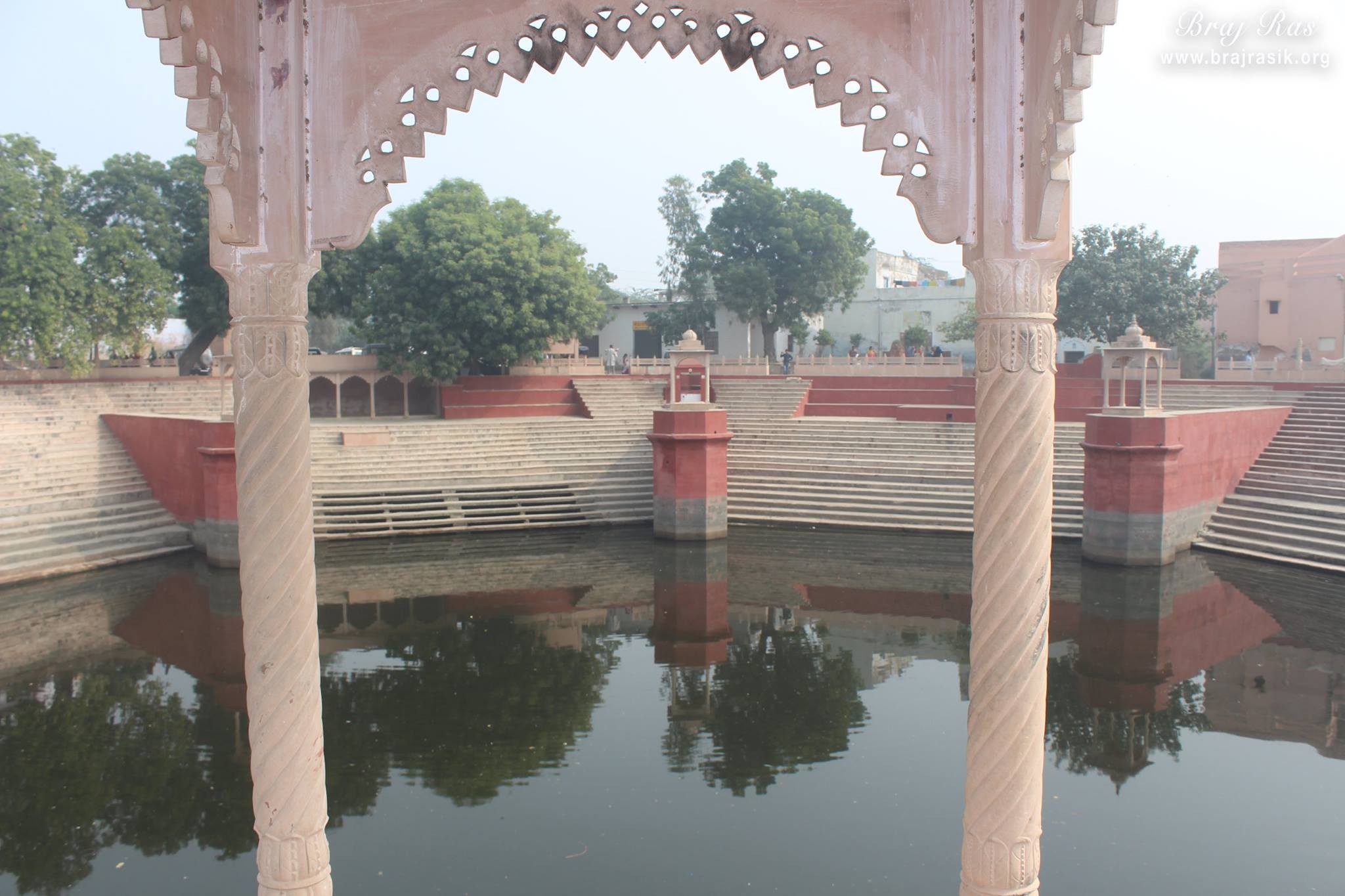 Nice view of Prem Sarovar - Barsana
