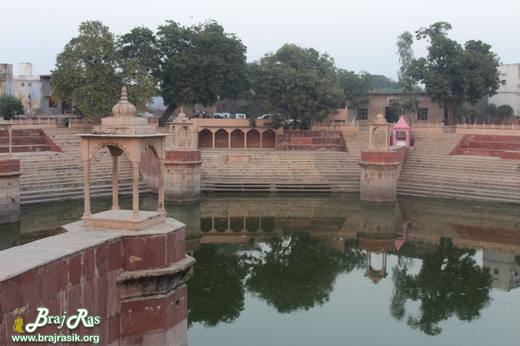 Graceful view of Prem Sarovar - Barsana