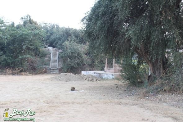 Outside view of Prem Sarovar - Barsana