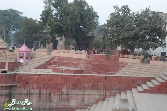 Beautiful stairs of Prem Sarovar - Barsana