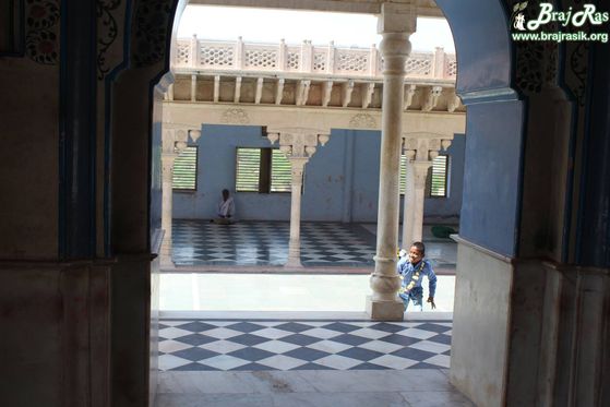 Inside view of Temple at Nandgaon
