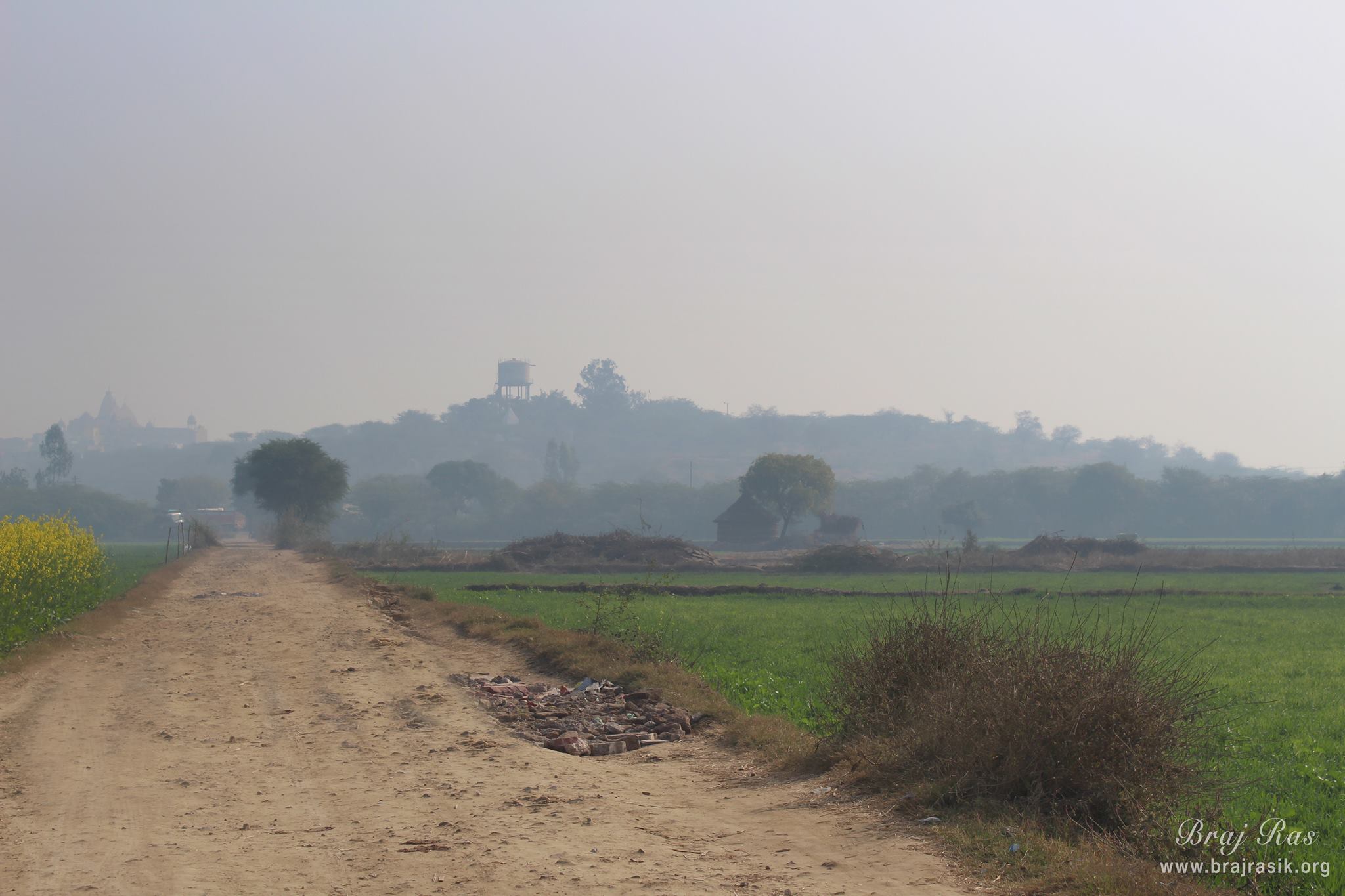नंदगांव की सड़कों का दिव्य दृश्य