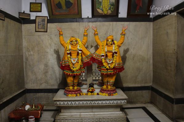 Darshan of Shri Chaitanya Mahaprabhu and Nityanand Prabhu (Nitai Gaur) inside Maa Anandamayee Ashram, Vrindavan