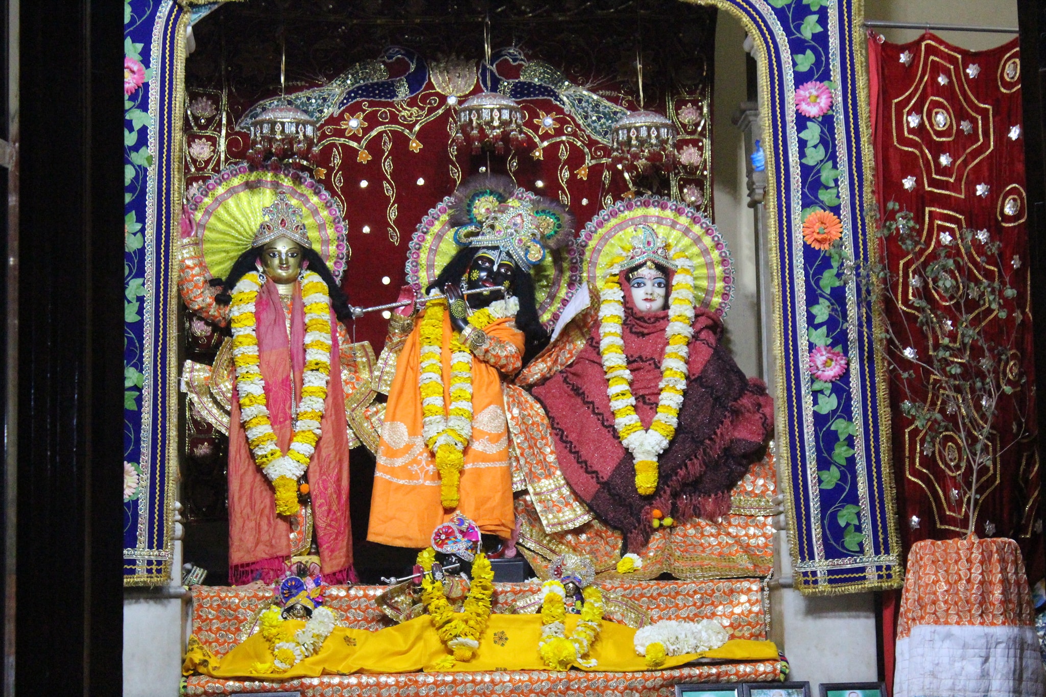 Close darshan of Shri Radha Krishna at Shri Chaitanya Gaudiya Math, Vrindavan