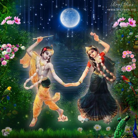 Checkout Sharad Purnima Maharaas Dance Wallpaper of Shri Radha Krishn at Vrindavan near Yamuna Tat.
[Braj Ras desktop retouched wallpaper of Shri Radha Krishna]