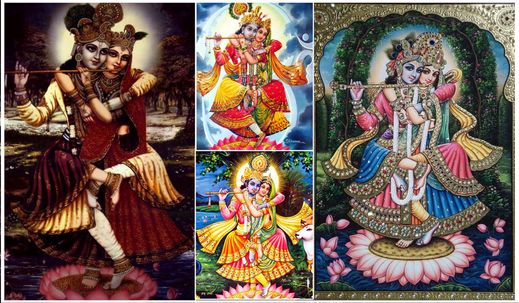 "Bali jaaoon ladallee laal ki. Garabaanheen deene dou viharata, kunja lataana tamaal ki. "
Jagadguru Shri Kripaluji Maharaj says: "I sacrifice myself on Shri Radha Krishna. They stroll in the groves of ‘Tamal’ in Vrindavan with Their arms around each other."
[Braj Ras desktop retouched wallpaper of Shri Radha Krishna]
