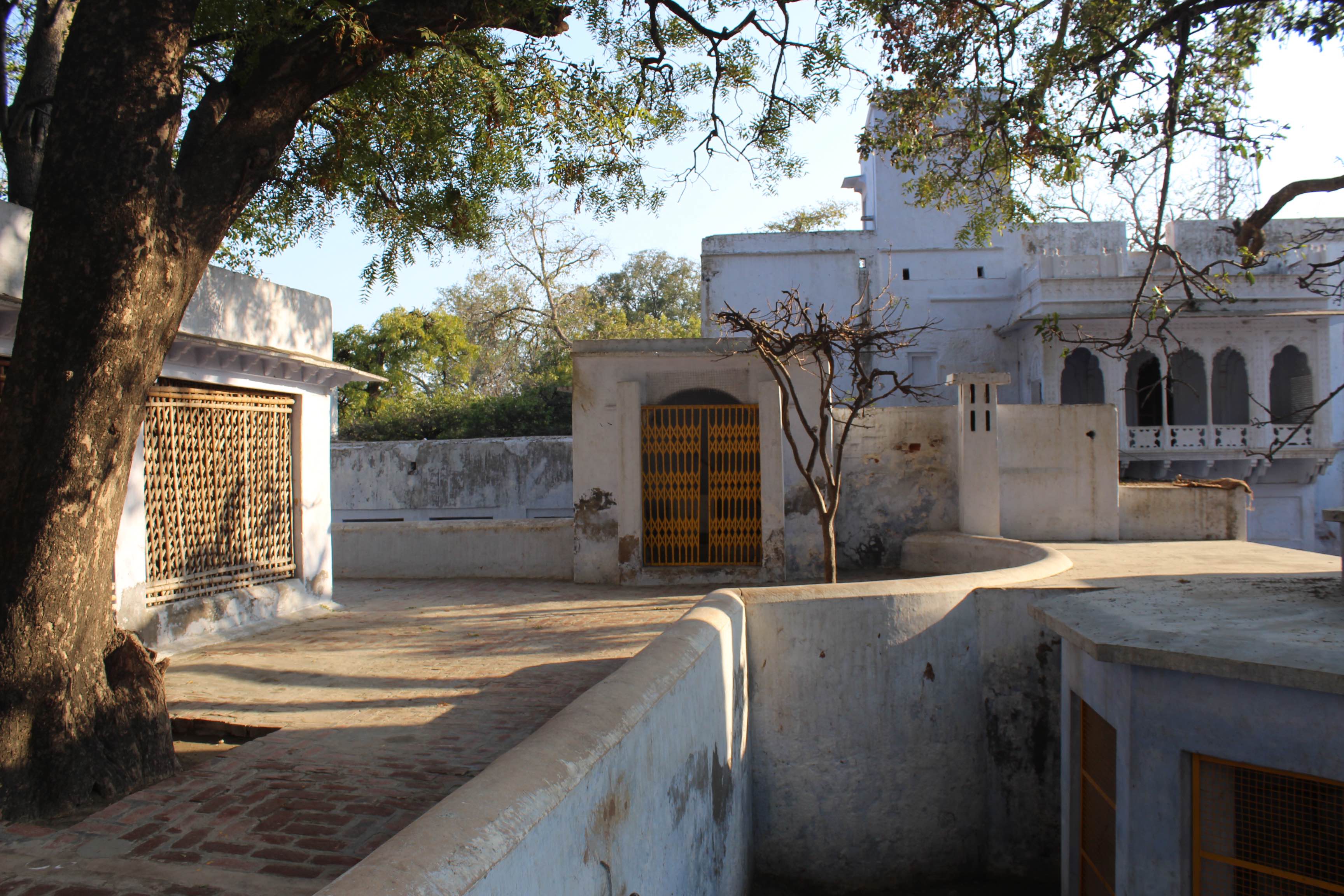 Glimpses of view of Shri Tatiya Sthan, Vrindavan from a hut of Sadhu living there.
