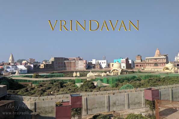 View of sewa kunj from kishor van Vrindavan. [Retouched Vrindavan Wallpaper Braj ]